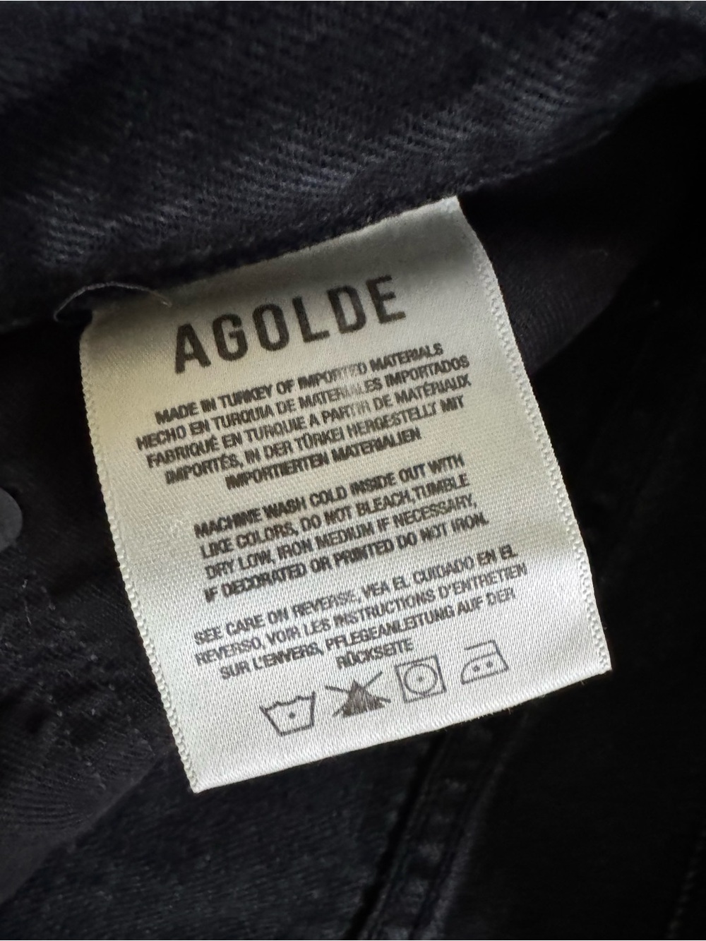 AGOLDE Black 90s Crop Loose Fit Jeans size 30 - Picture 6 of 8